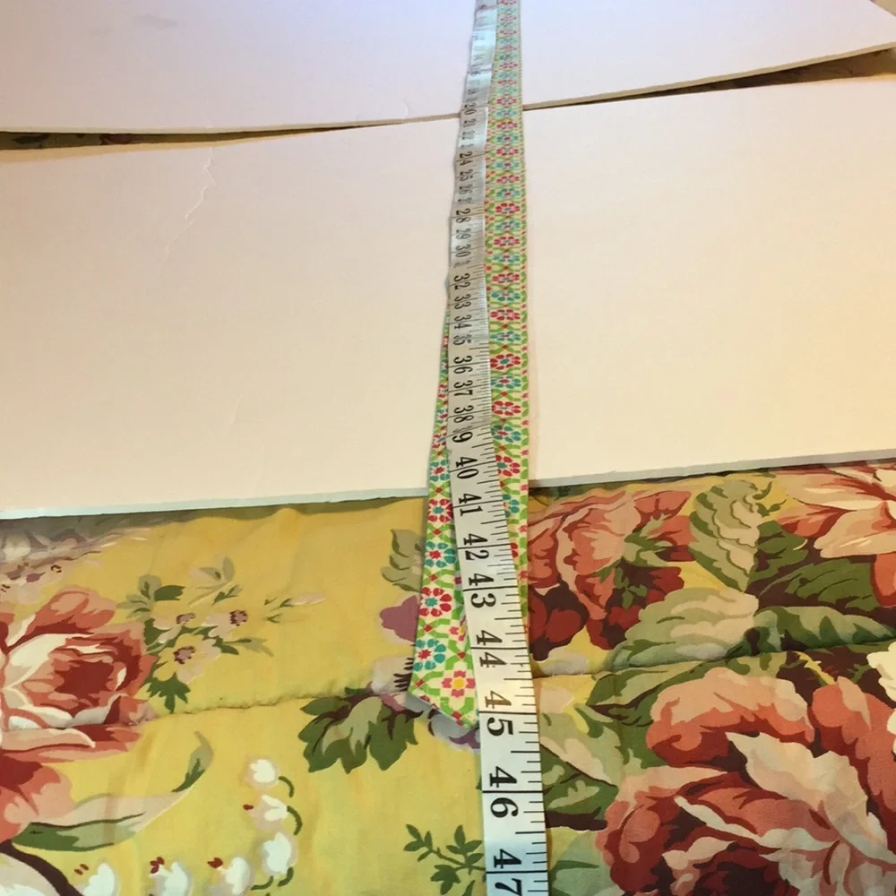 Vera Bradley Pink Floral Belt Wooden Buckle